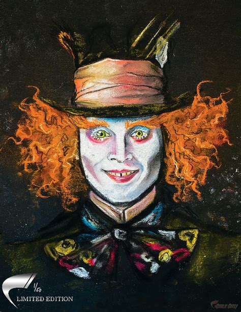 Mad Hatter Art Print Alice In Wonderland Room Decor Limited Edition Tim