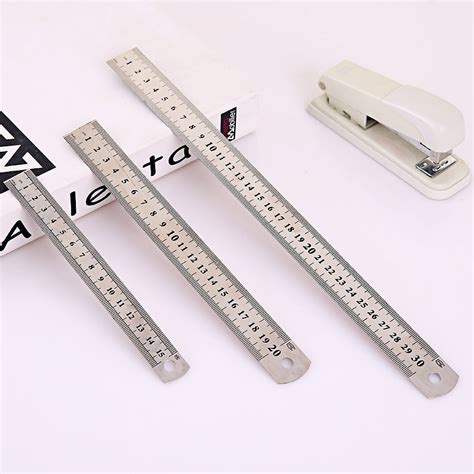 152030cm 6812 Inch Stainless Steel Metal Straight Ruler Precision
