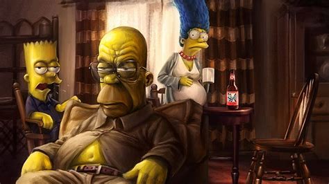Breaking Bad Tv The Simpsons Artwork Marge Simpson Homer Simpson Bart