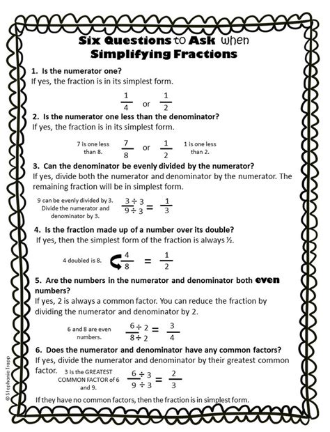Once you find your worksheet, click on. Simplifying Fractions Worksheet and Template | Fractions ...