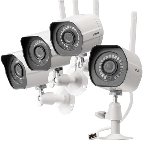 Zmodo Wireless Security Camera System 4 Pack Smart Home Hd Indoor