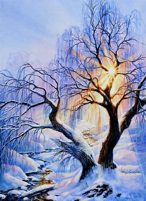 Willow Creek Sunset Painting By Hanne Lore Koehler Fine Art America