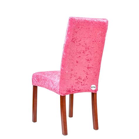 Cerise Pink Crushed Velvet Chair Cover M Chairfx Chair Covers Chair