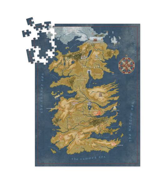 Game Of Thrones Puzzle Cersei Lannister Westeros Map Profile