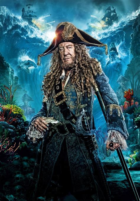 Pirates Of The Caribbean 5 Captain Hector Barbossa Poster In 2021