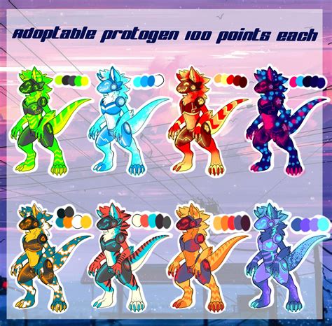 Protogen Adoption 100 Points Each Batch1 By Sparkyscreations On