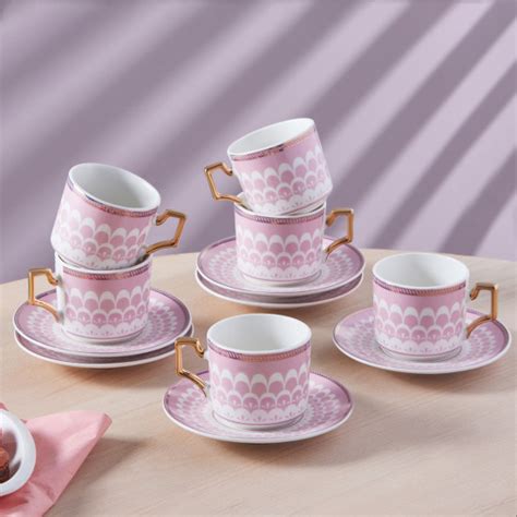 Luxury Turkish Coffee Cups Set 6 Pieces