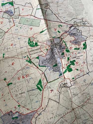 Post Ww2 British Army East Salisbury Plain Training Area Mod 1970 Map