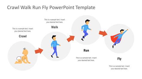 Clipart Crawl Walk Run Fly Template Slidemodel