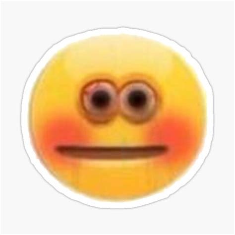 Cursed Stressed Blushing Emoji Sticker By Goath Redbubble