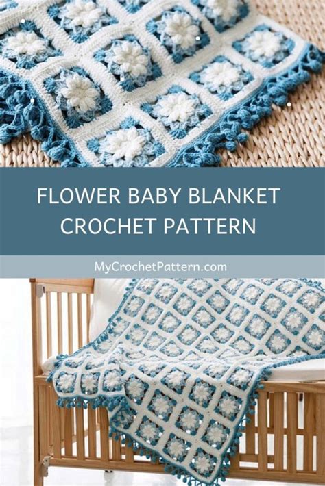 Flower Baby Blanket Crochet Pattern Mycrochetpattern