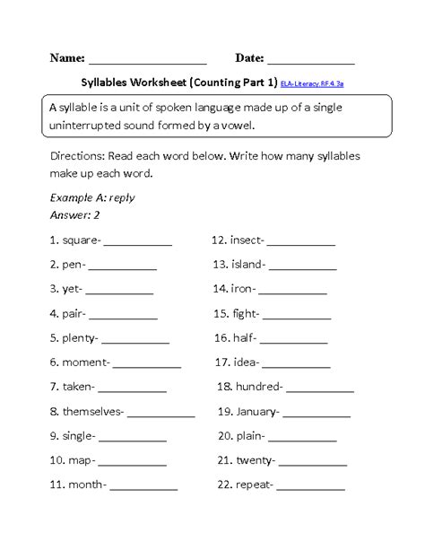 4th Grade Phonics Worksheets Pdf