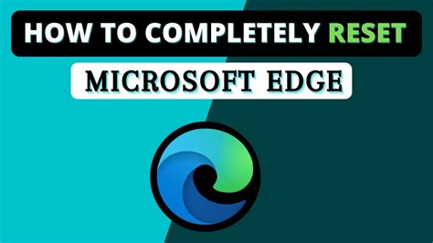 How To Completely Reset Microsoft Edge Fix All Errors Problem Youtube