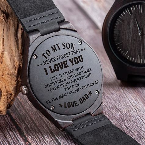 Personalized Wood Watches Engraving On The Back Engraved Tsly All