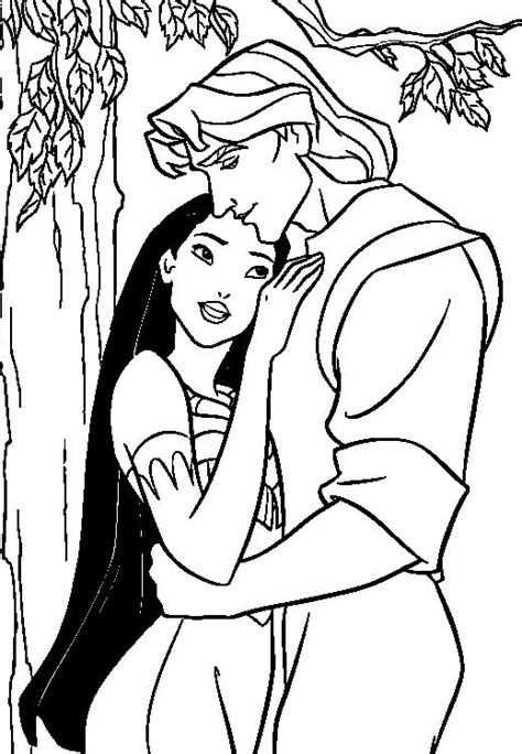 Pocahontas being pushed away by kocoum. Pocahontas And John Smith | Pocahontas Coloring Pages ...