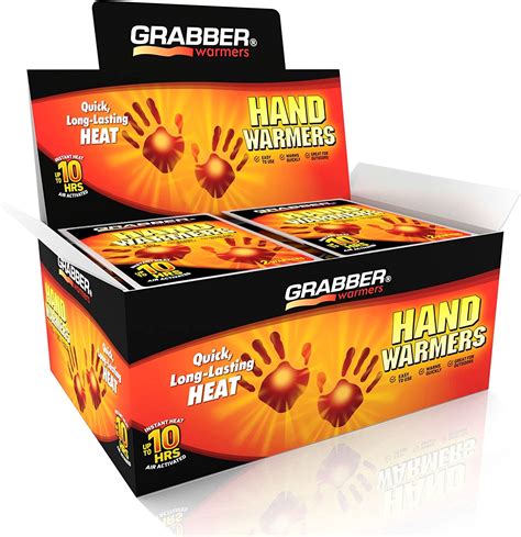 Grabber Hand Warmers Long Lasting Natural Odorless Air Activated