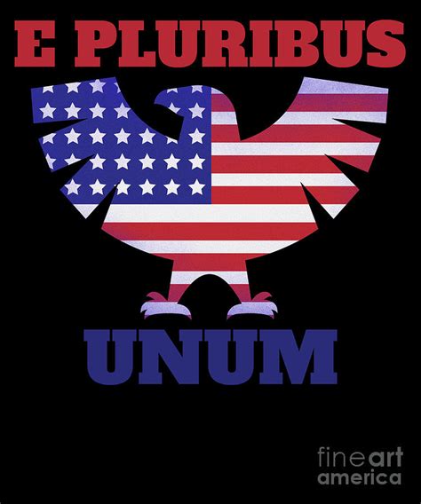 American Patriot E Pluribus Unum American Flag Eagle Design Digital Art