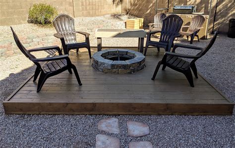 Wood Deck With Fire Pit Using A Fire Pit On Your Deck Or Patio