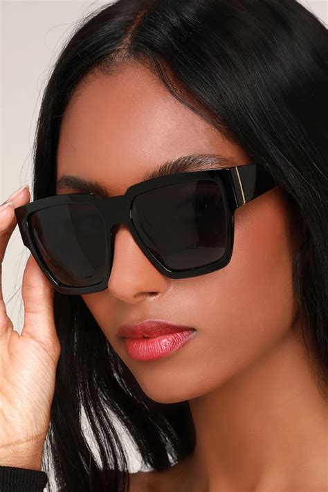 Cute Black Sunglasses Oversized Sunglasses Chunky Sunglasses Lulus