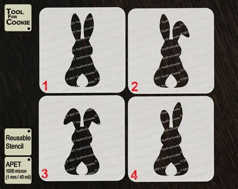 Bunny Stencil Rabbit Stencil Etsy