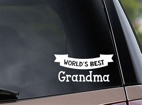 Worlds Best Grandma And Grandpa Vinyl Car Decal Customize Etsy In 2021