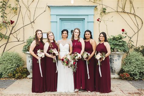 Stylish Burgundy Bridesmaid Dresses For All Seasons
