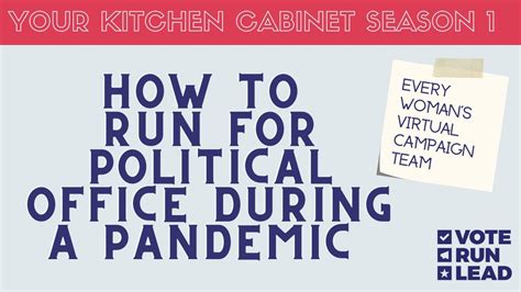 For the political term, see kitchen cabinet. How to Run for Political Office during a Pandemic | Your Kitchen Cabinet powered by Vote Run ...