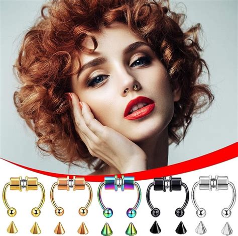 Magnetic Septum Nose Ring Nose Piercing Jewelry Reusable Non Piercing