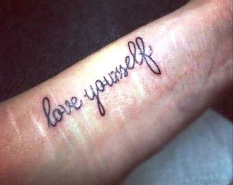 18 Cool Love Yourself Tattoos On Wrist