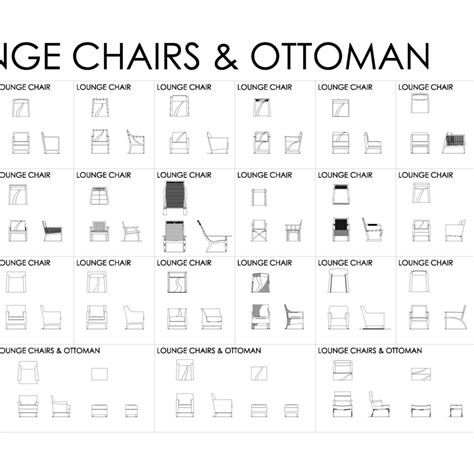 Lounge Chairs And Ottoman Cad Files Dwg Files Plans And Details