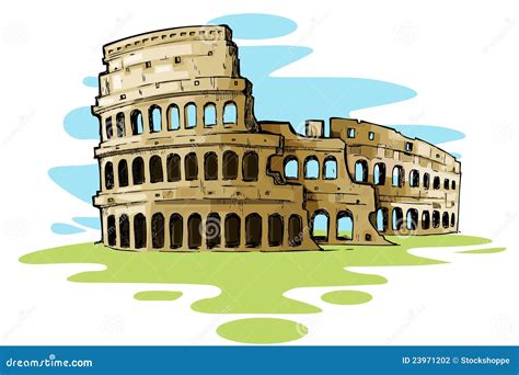 Colosseum Romano Illustrazione Vettoriale Illustrazione Di Costruzione