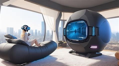 Premium Ai Image Virtual Reality Entertainment Pod