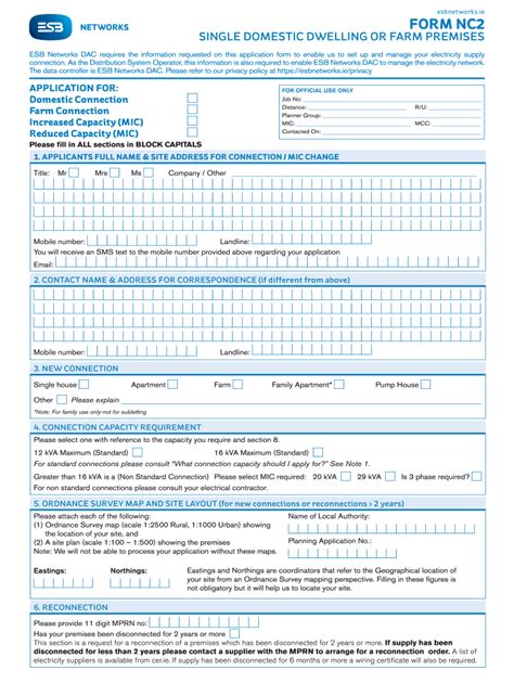 Esb Nc Form Fill Out And Sign Printable Pdf Template C