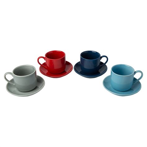4oz Espresso Cups Set Of 4 With Matching Saucers Espresso Cups Turkish Coffee Cups Espresso