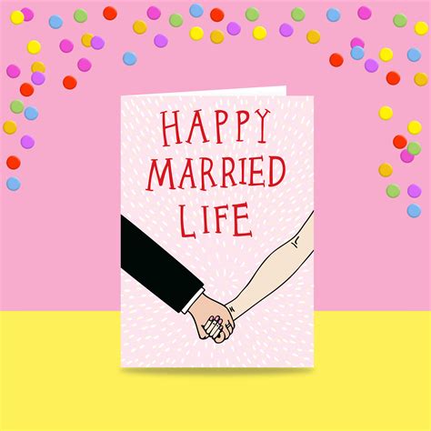 Greeting Card Happy Married Life Marriage Card Wedding Etsy Australia