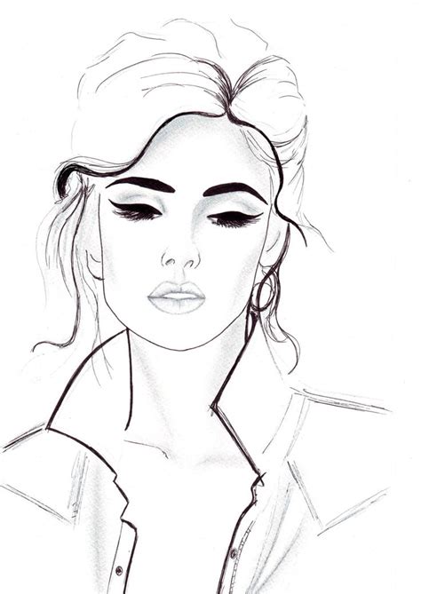 In this lesson, we're going to go over how to draw out a face. Digital Download - Pen and Pencil fashion illustration ...