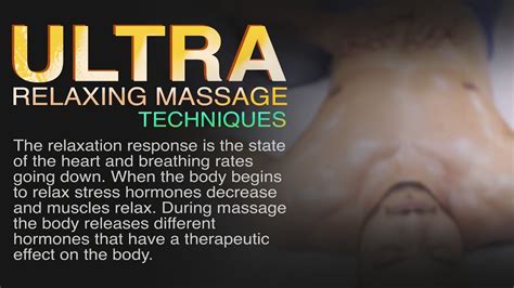Ultra Relaxing Massage Tutorial How To Front Massage Techniques Video For The Leg Tummy And