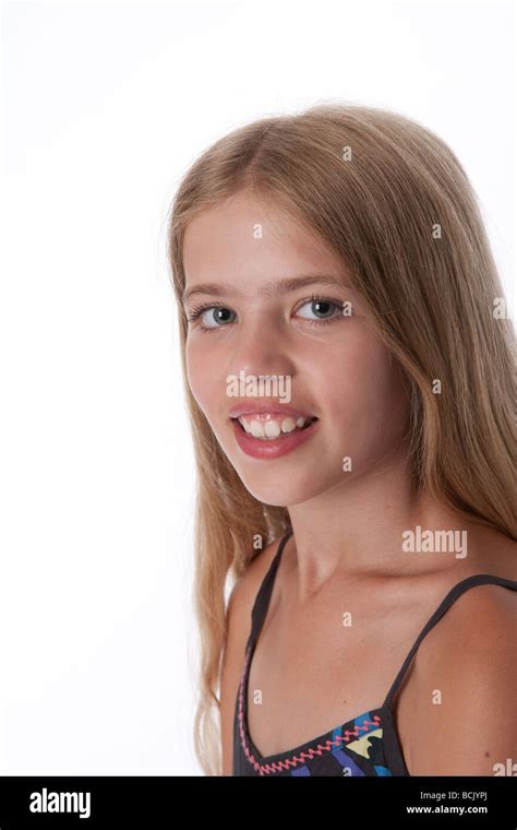 Portrait Of A 10 Year Old Girl Stock Photo Alamy