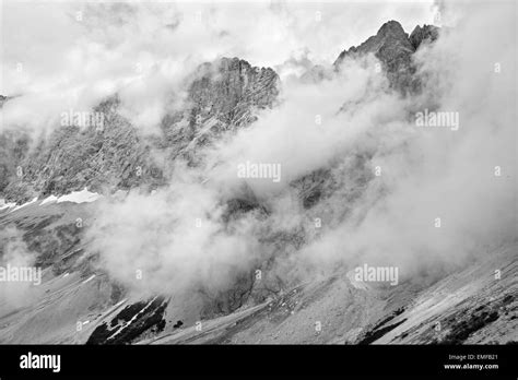 The South Face Of Dachstein Massif In Clouds Austria Stock Photo Alamy