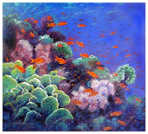 Coral Reef Painting Simple Art With Mrs Baker Great Barrier Reef