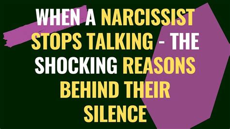 When A Narcissist Stops Talking The Shocking Reasons Behind Their Silence NPD Narcissism