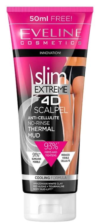 eveline cosmetics slim extreme 4d scalpel anti cellulite no rinse thermal mud 1source