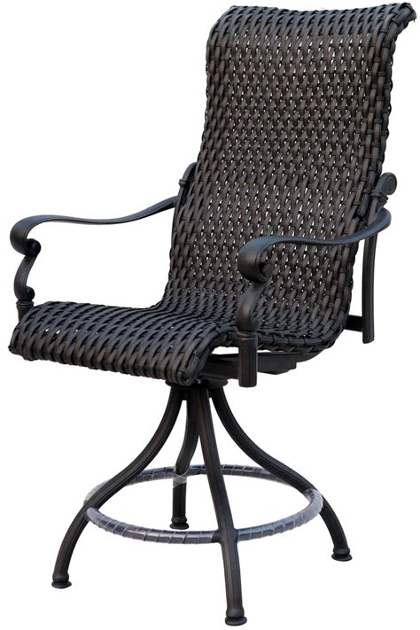 Modern swivel club home bar stool chair. Patio Furniture Wicker Aluminum Bar Chair Swivel Victoria