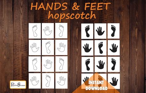 Hands And Feet Sensory Path Hopscotch For Preschooler Etsy India