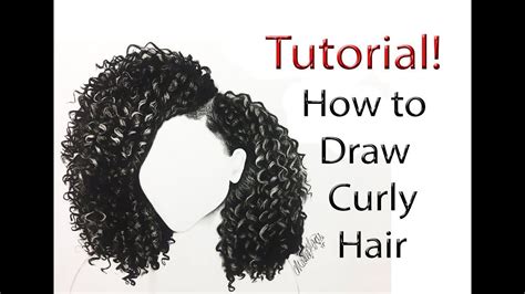 How To Draw Curly Hair From Start To Finish Tutorial Hair Canvas