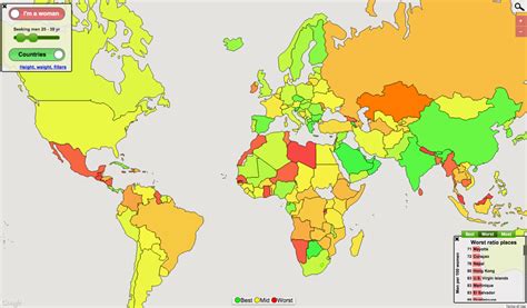 This Interactive Map Shows Where Single People Are Around The World