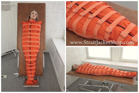 orange prison sleep sack bondage body bag straitjacket mummification bdsm cell restraining