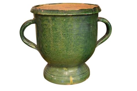 19th Century French Pottery Green Glaze Jardiniere Glazes For Pottery