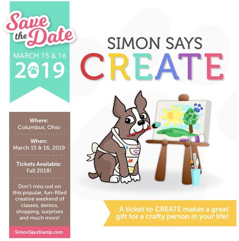 Simon Says CREATE 2019 Ticket B | Simon says, Simon says 