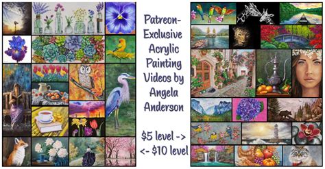 Angela Anderson Is Creating Acrylic Painting Video Tutorials Patreon Painting Videos